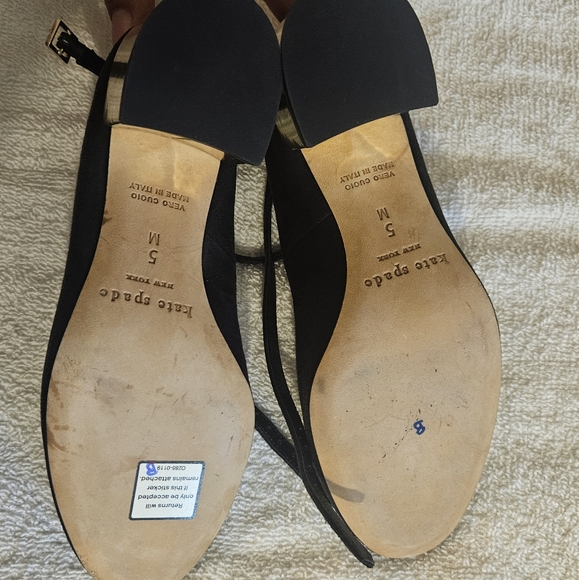 Kate Spade Black Heels with Gold Embellishments - Picture 4 of 4